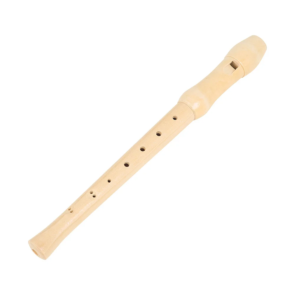 8-Hole Soprano Recorder Instrument High Pitched C-Tone Flute Soprano Recorder Clarinet with Cleaning Stick Wooden for Beginners