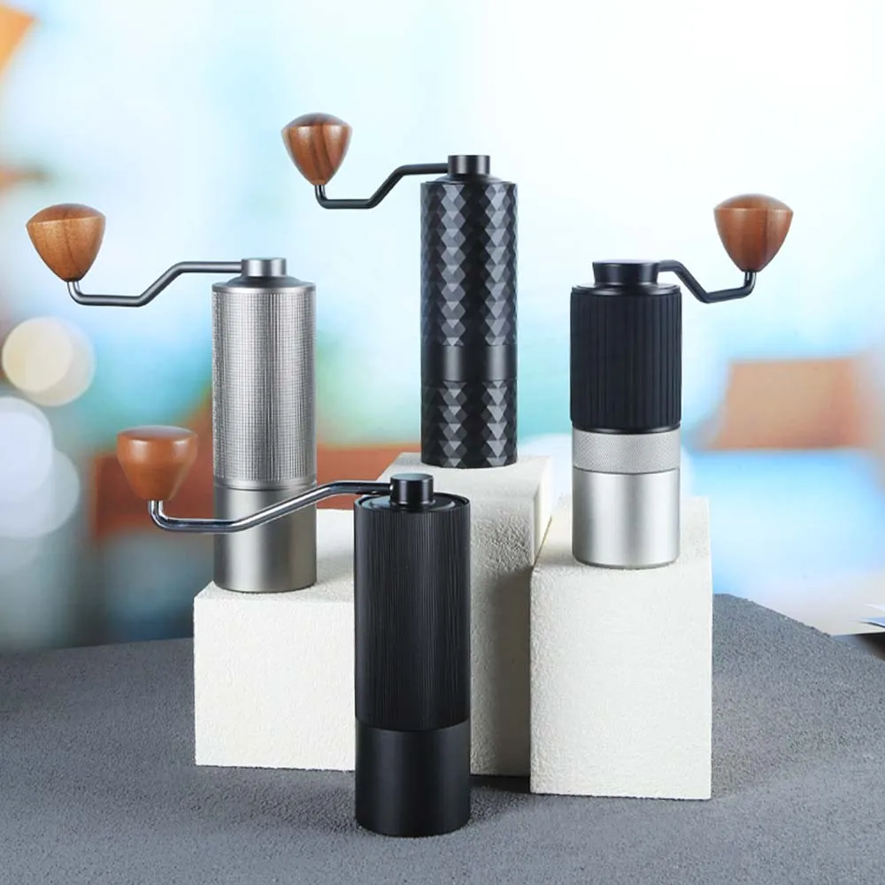 

Upgrade Manual Coffee Grinder CNC Professional Stainless Steel Diamond Adjustable Manual Burr Coffee Bean Grinding