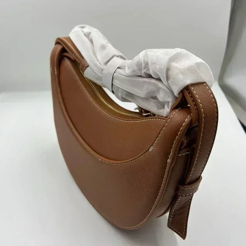 2024 Cowhide Simple Dumpling Shape Shoulder Handbag New Brand Designer Tote Bags for Women Luxury Brand Genuine Leather