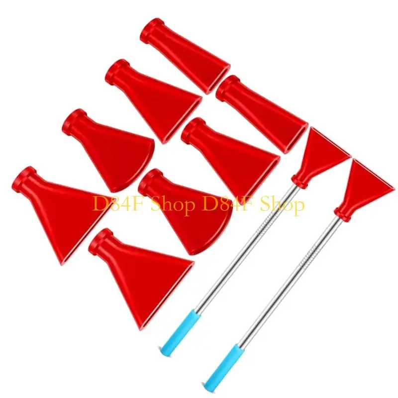 D84F Sturdy Fluid Art Blowing Nozzles With Stainless Steel Straws And Silicone Tip
