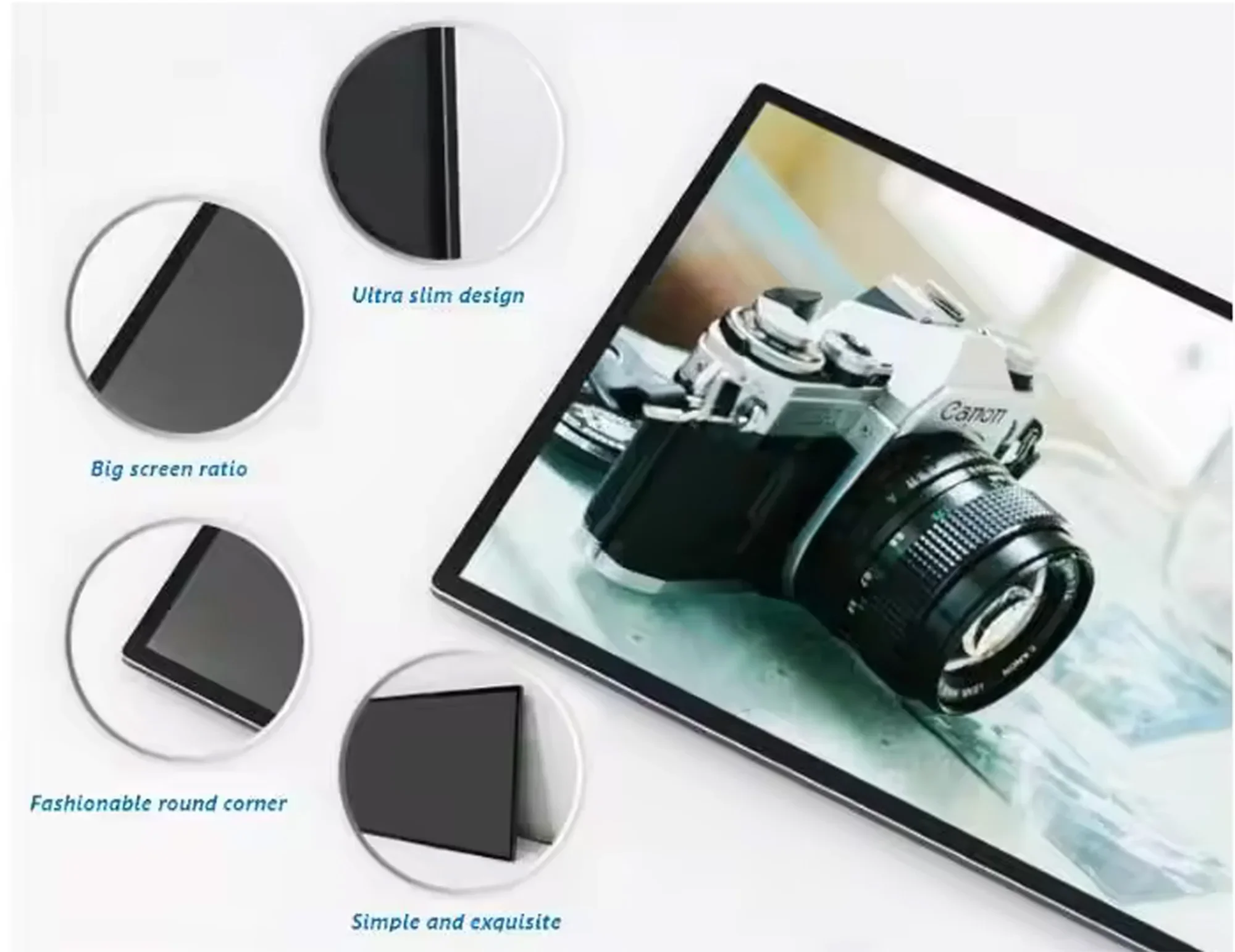 21.5 Inch Android 12/13 Tablet With Narrow Edge 1920*1080P Big Screen Wall-Mounted  Input Black Color Display VESA RJ45