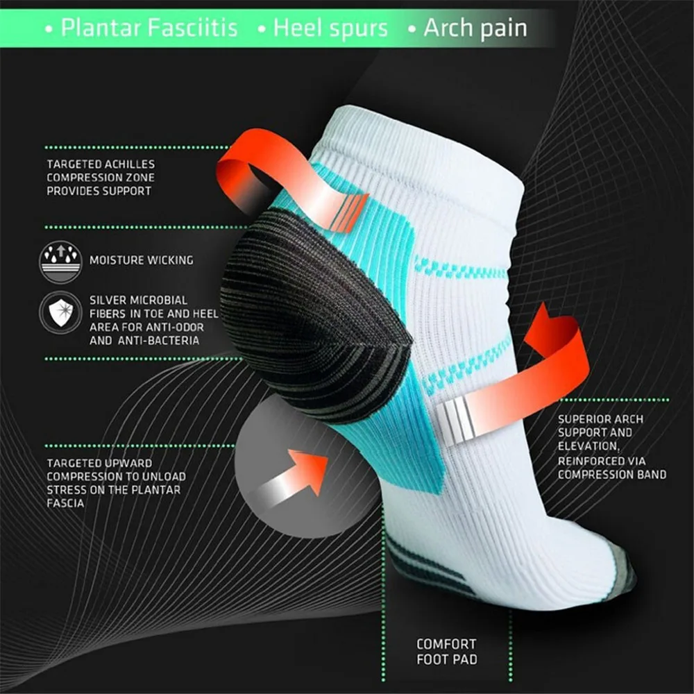 Comfort Foot Anti Fatigue Women Compression Socks Elastic Sleeve Swelling Relief Ankle Support For Sports Travel Walk Gift