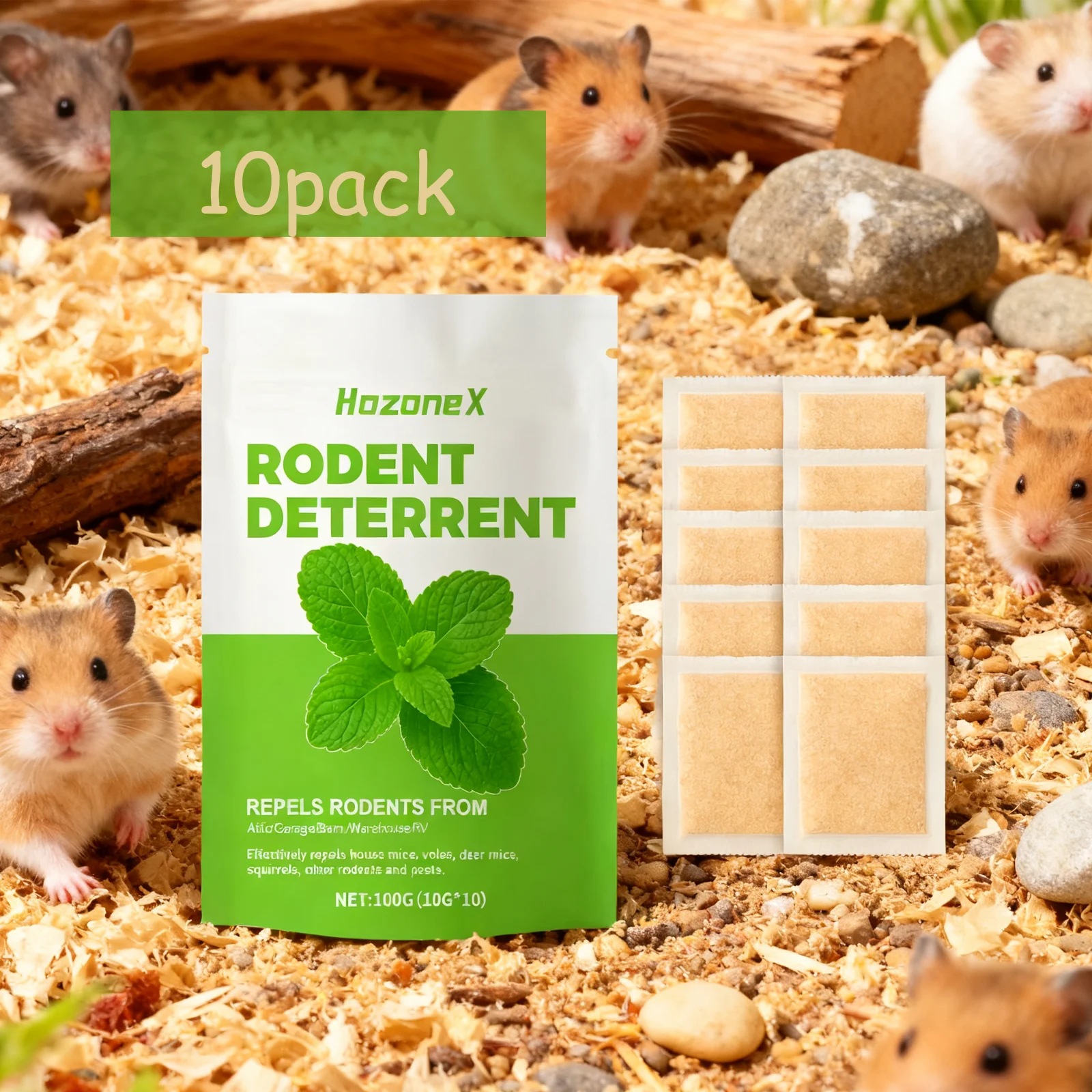 HozoneX Peppermint Oil Home Rodent Repellent Plant Ingredients Indoor Mild Rodent Repellent Convenient Home Rodent Repellent