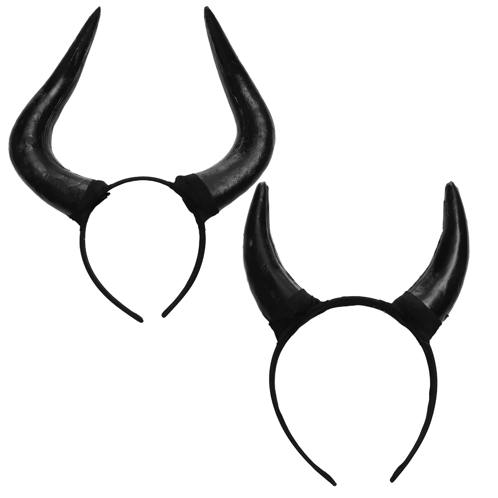 

Unisex Women Men Creative Funny Bull Horn Headband Devil Headwear Headdress Halloween Carnivals Masquerade Cosplay Witch Props