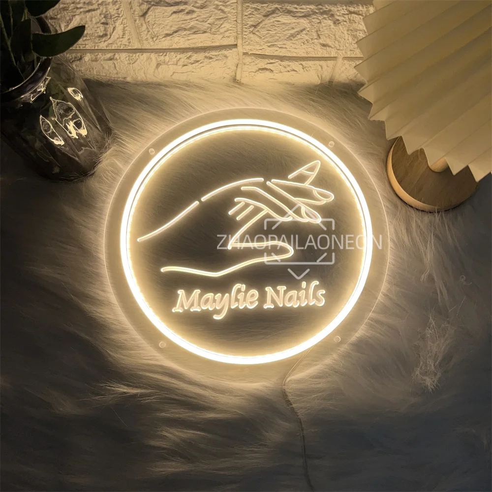 Maylie Nail Salon Neon Led Sign Nail Shop Neon Lights USB Beauty Room Wall Decor Nail Store Decoration Beauty Salon Neon Signs