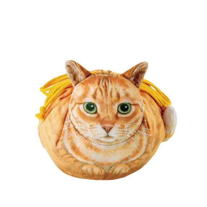 Kosmetik-Aufbewahrungstasche in Katzenform, niedliche Make-up-/Hautpflege-Organizer-Tasche in Reisegröße mit Kordelzugverschluss, Geschenktasche für Katzenliebhaber – Detail 3