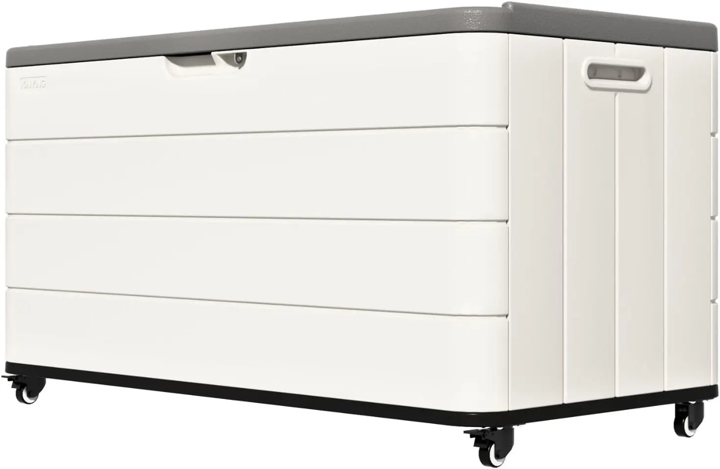 

110 Gallon Outdoor Deck Box with Wheels Waterproof Resin Storage Cabinet for Patio