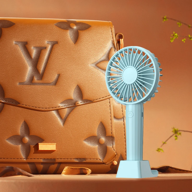 USB 휴대용 미니 선풍기 접이식 휴대용 목걸이형 선풍기 3단 속도 USB 충전식 선풍기 겸용 휴대폰 거치대 포함, 야외 사용에 적합