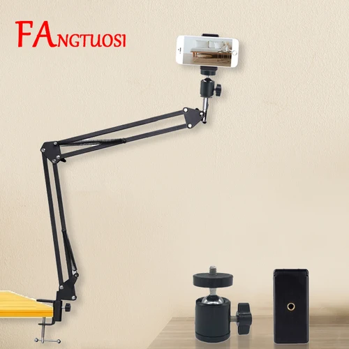 Imagen 1 del producto FANGTUOSI 2024 nuevo trípode para cámara de teléfono juego de soporte de mesa fotografía ajustable con soporte para teléfono para Nikon para Anillo de luz LED