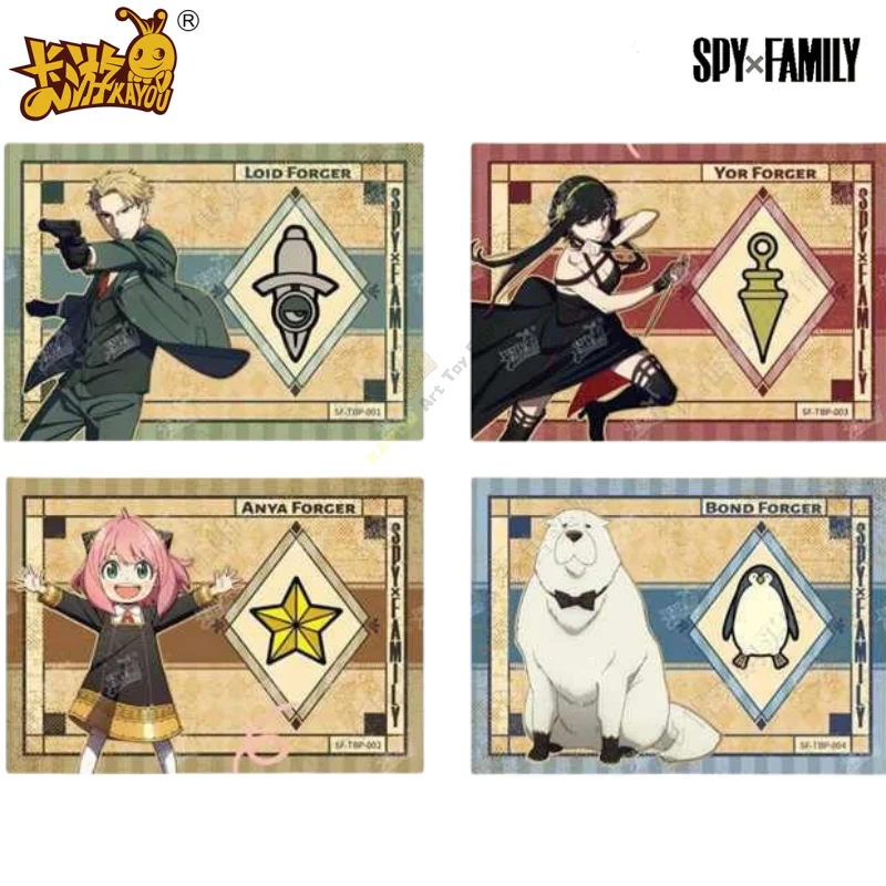 KAYOU 정품 SPY×FAMILY 카드 특수 작전 학교 팩 Anya Forger Yor Twilight 애니메이션 컬렉션 카드 장난감 선물 오리지널 박스
