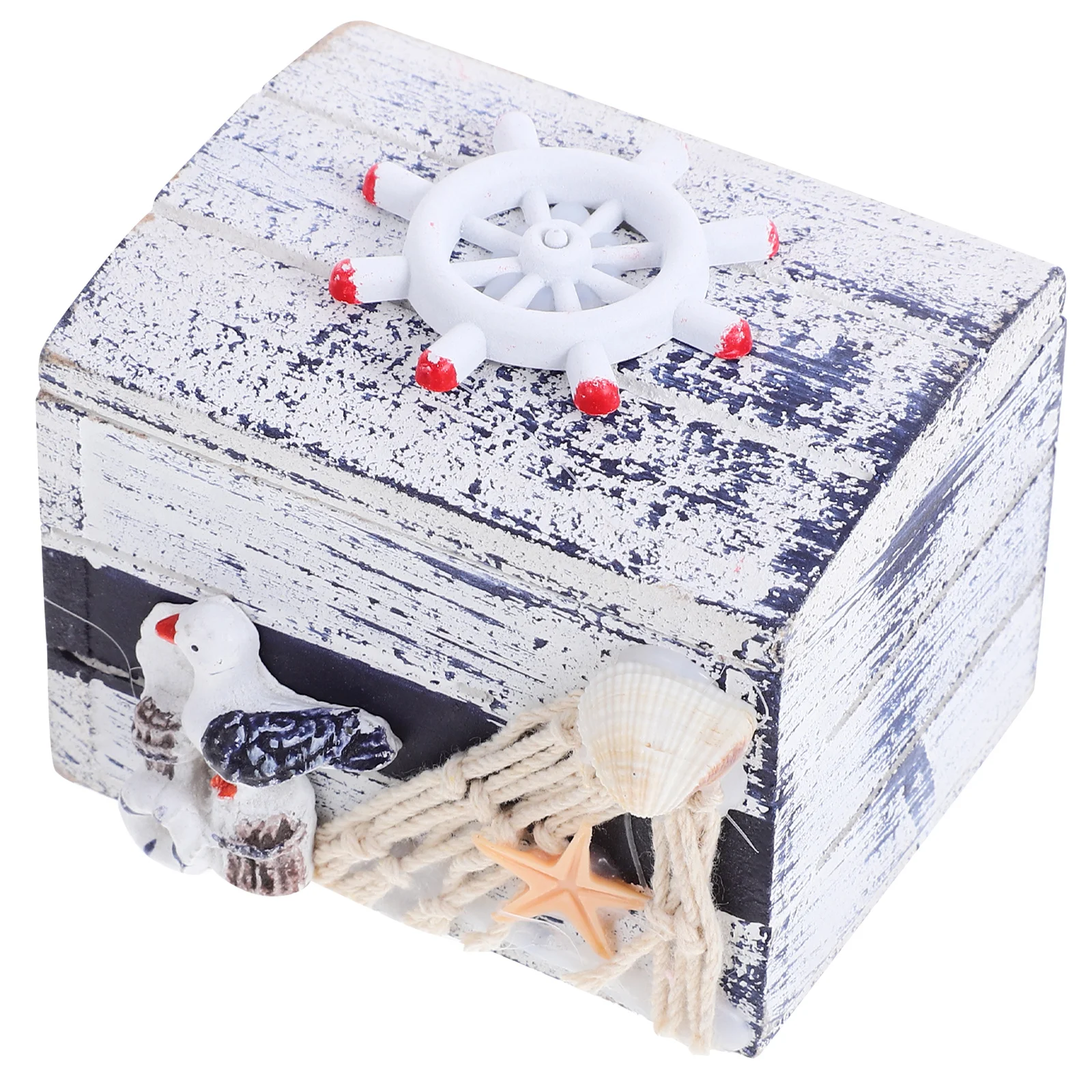 

Wooden Jewelry Storage Box Vintage Mediterranean Style Jewelry Organizer Storage Container Box Lid for Necklaces