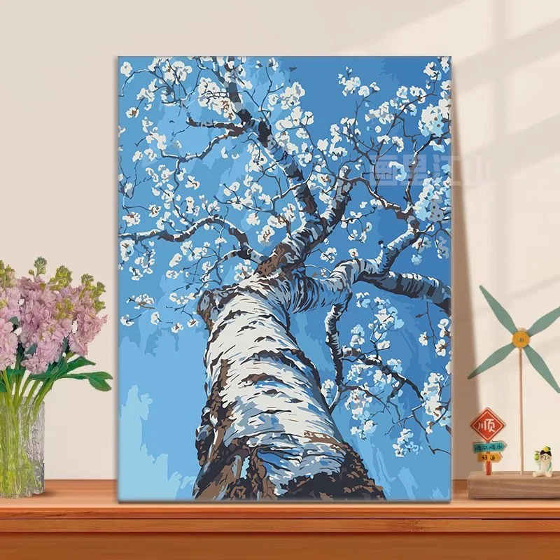

A6006 Botanical Oil Painting, Elegant Flowers on Canvas