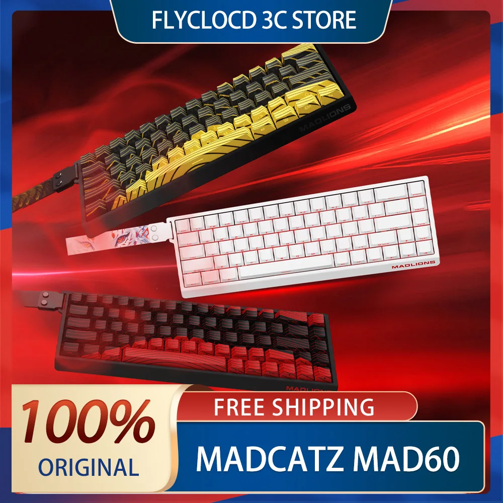 Madcatz Mad60 Mad68 HE Mechanical Keyboard Magnetic Switch Mad60he Wired Game Keyboard Rapid Trigger Rgb Madlion Custom Keyboard