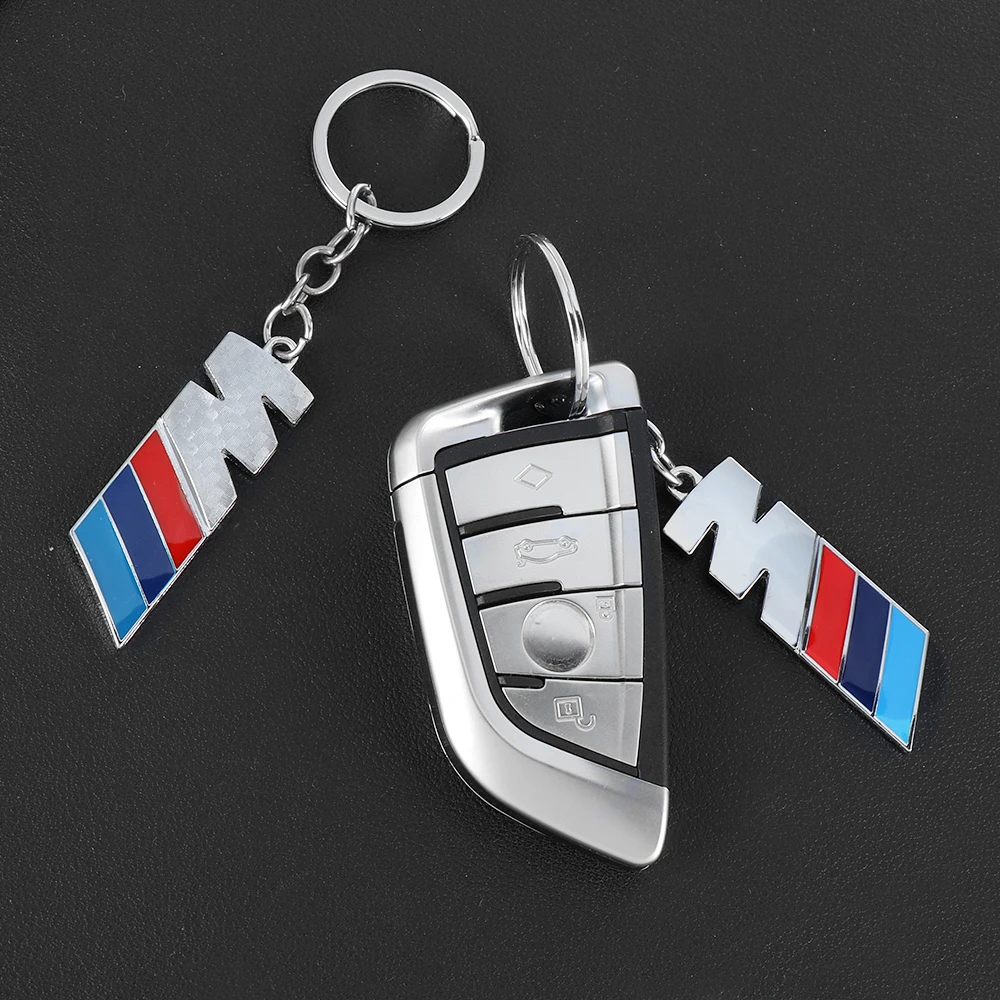 Car 3D Metal Keychain Leather Keyrings Key Holder For BMW Power M E34 E36 E46 E60 E87 E90 E91 F10 F30 F25 G20 X1 X2 X3 M3 M5 X5