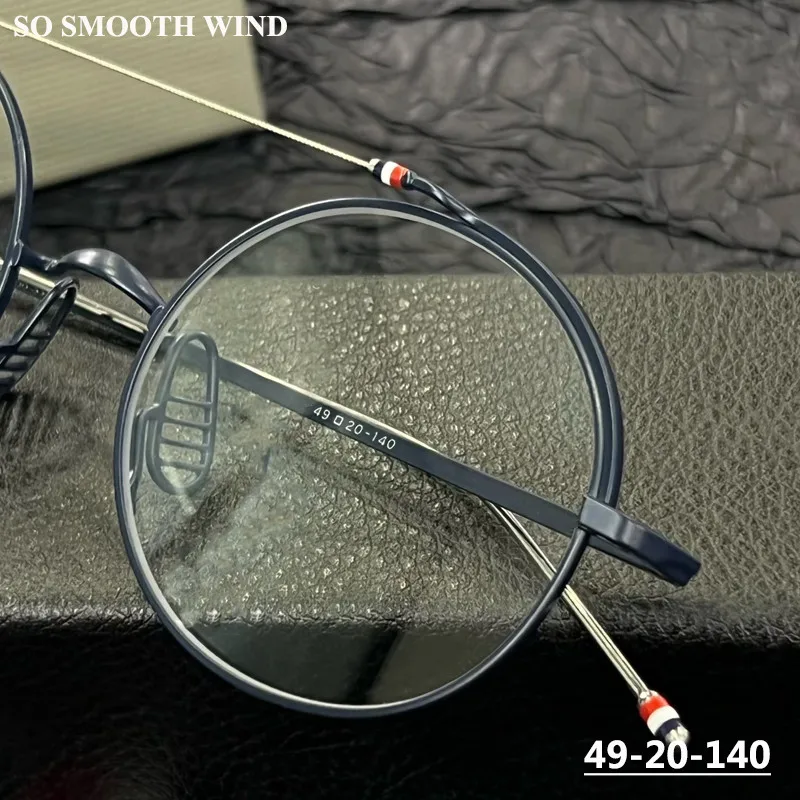 

49MM Double-beam Round Glasses Frame TBX910 Fashion Brand Men Pilot Spectacle Korea Style Design Eyeglasses Women Circle Eyewear