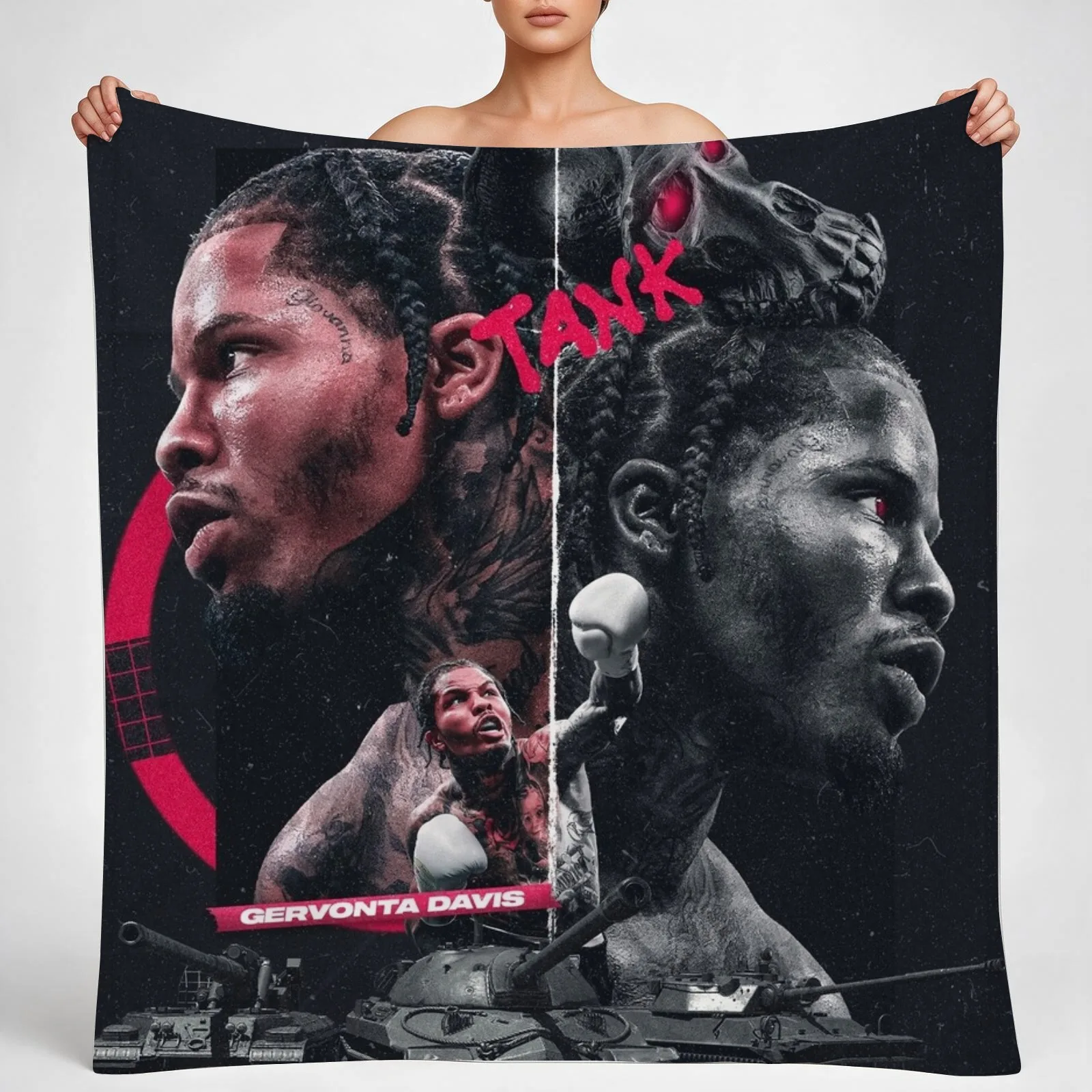 Gervonta Davis Throw Blanket couch cozy soft plush fuzzy picnic outdoor blanket