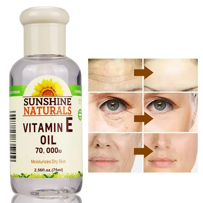 Vitamin E Oil 70000IU Skin Care Face Lift Essence Tender Anti-Aging Serum Wrinkle Removal Face Cream Hyaluronic Acid