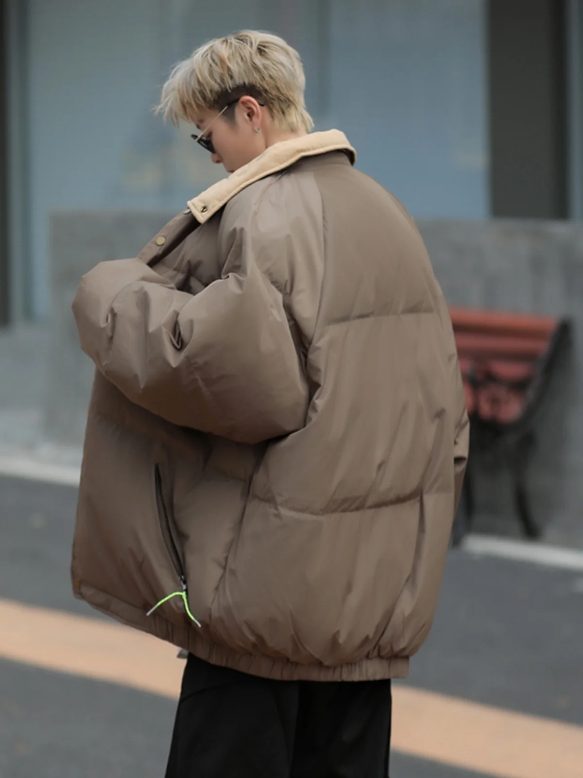 معطف شتوي رجالي كاجوال من القطن Jaet Bread معطف فضفاض مناسب للدفء ملابس قطنية أمريكية كلاسيكية ملابس خارجية