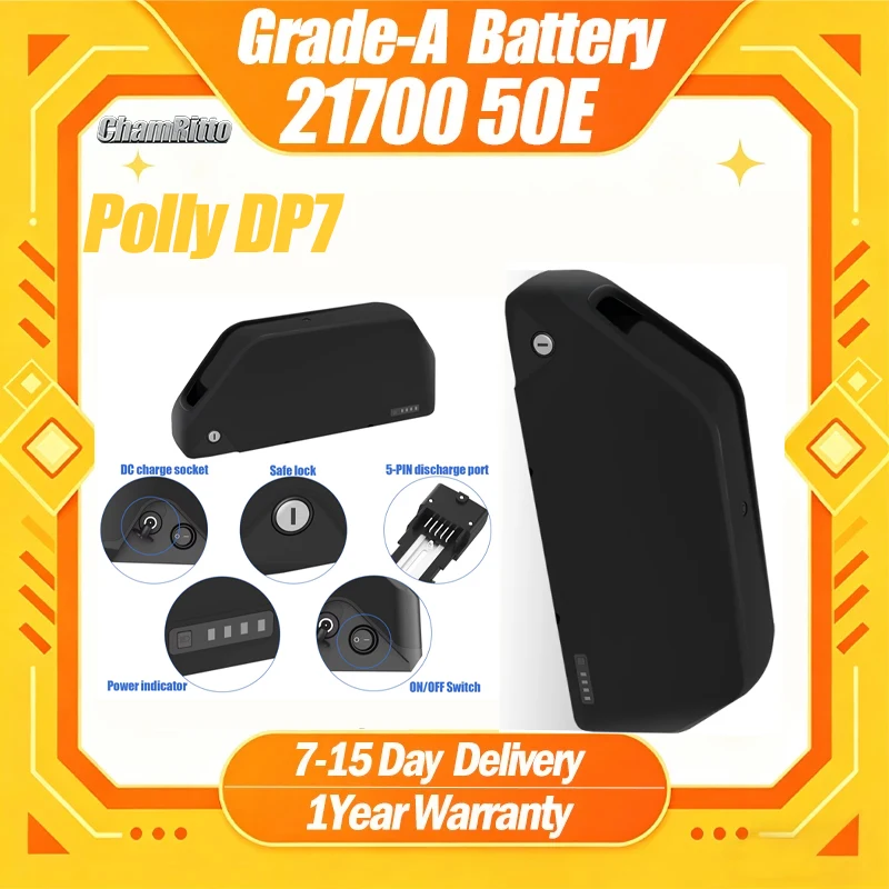 

Originele Hailong Polly Dp7 36 48 52 60 72 V 20s 45a Lithium 72v 50ah 60 40 48 35 30 25 20 Ah 3000w Bicycle Battery with Charger