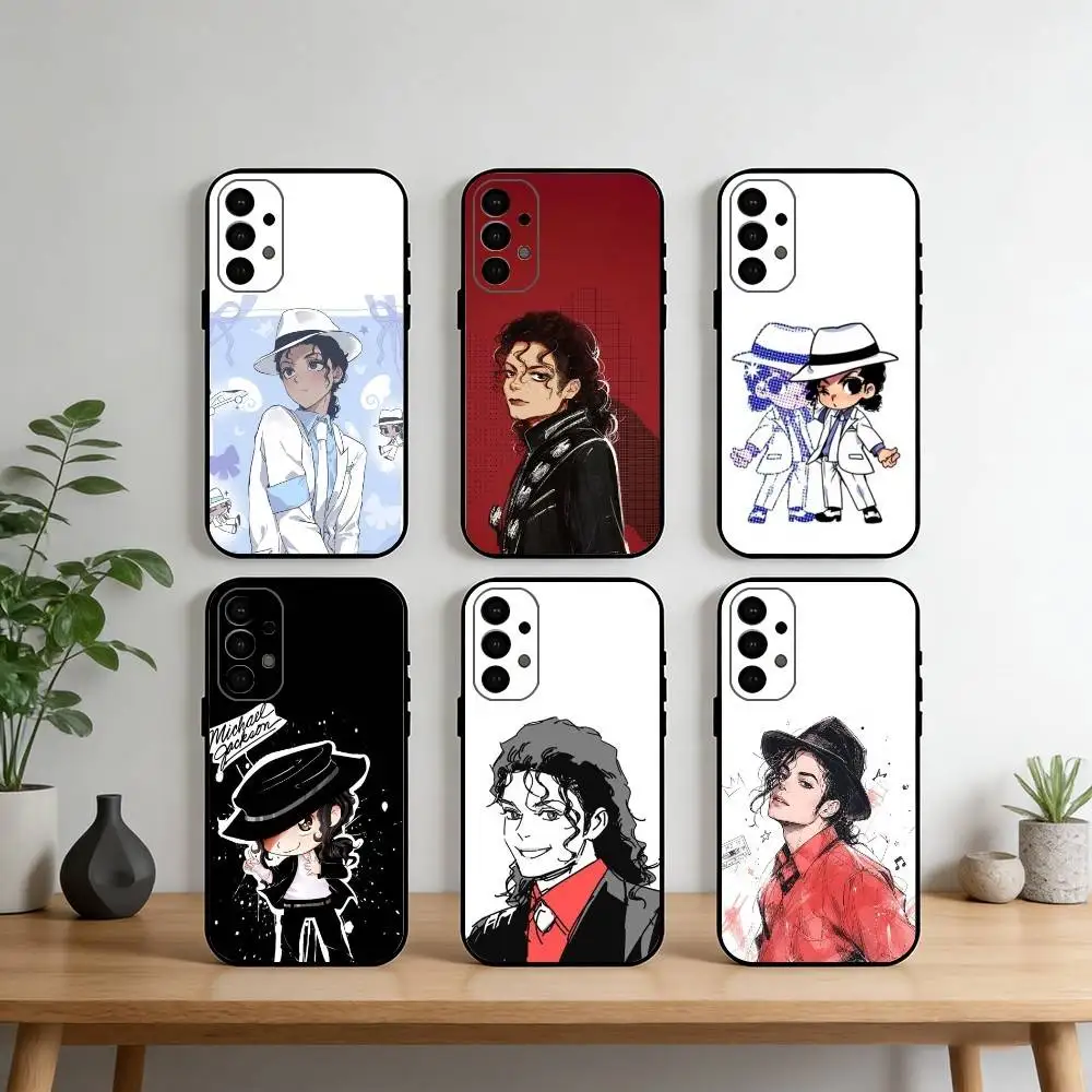 Cute Chibi M-Michael Jackson   Phone Case For Samsung S25,S24,S21,S22,S23,S30,Ultra,S20,Plus,Fe,Note,10,9,5G Black Cover