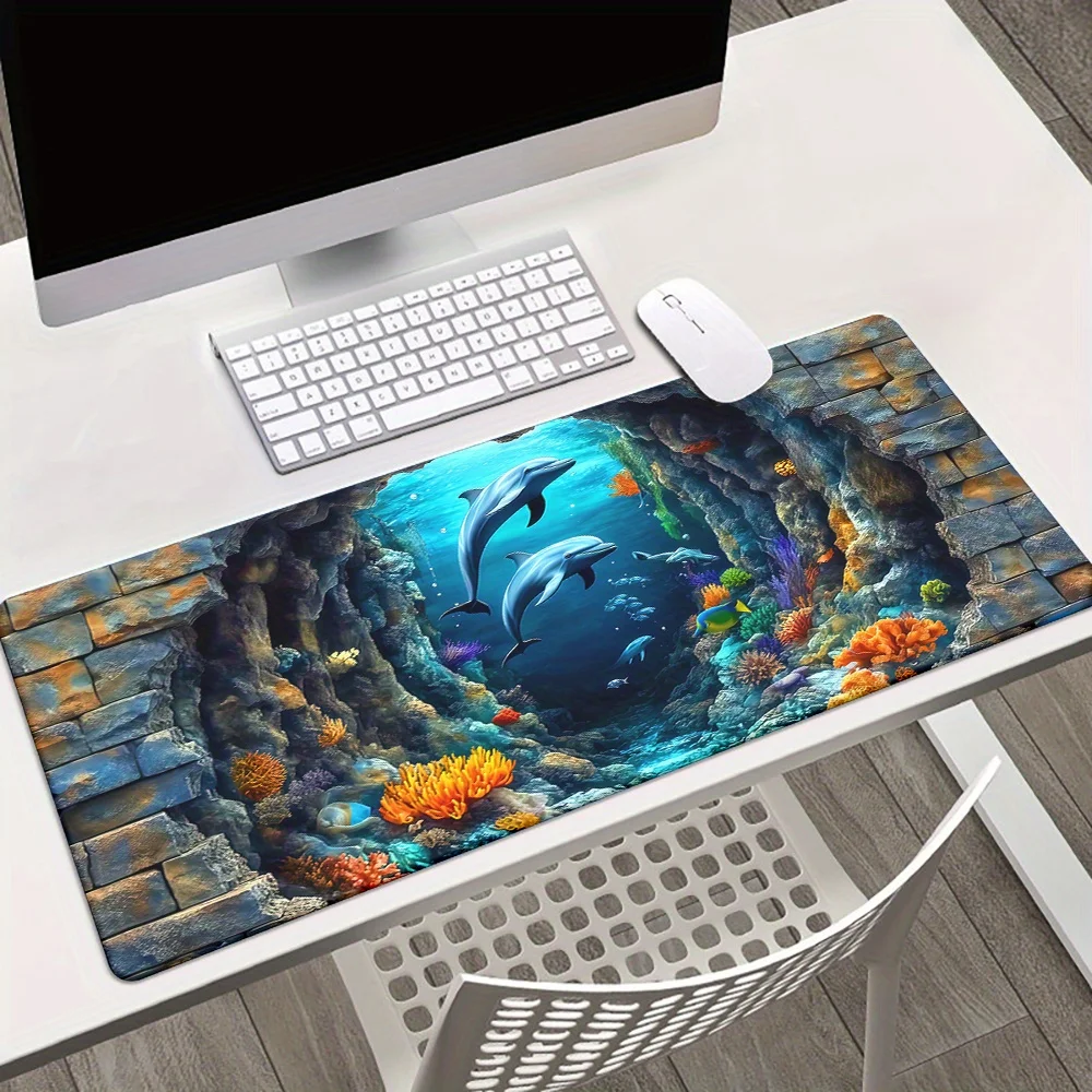 

Dolphin Coral Reef XXL Extended Mousepad Durable Rubber Non-Slip Gaming Office Desk Mat