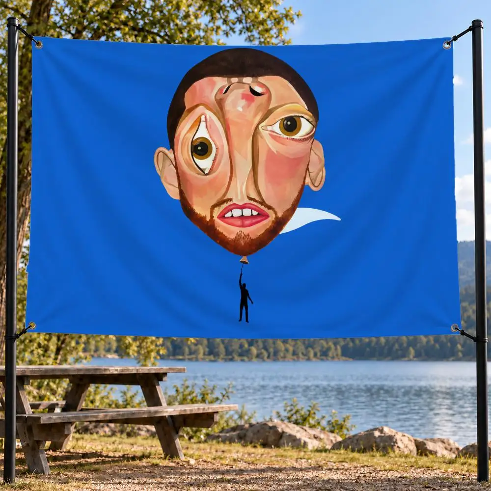 Singer Mac Miller Flags decor flag banner,wall hanging flag,indoor outdoor wall decor,yard garden porch patio