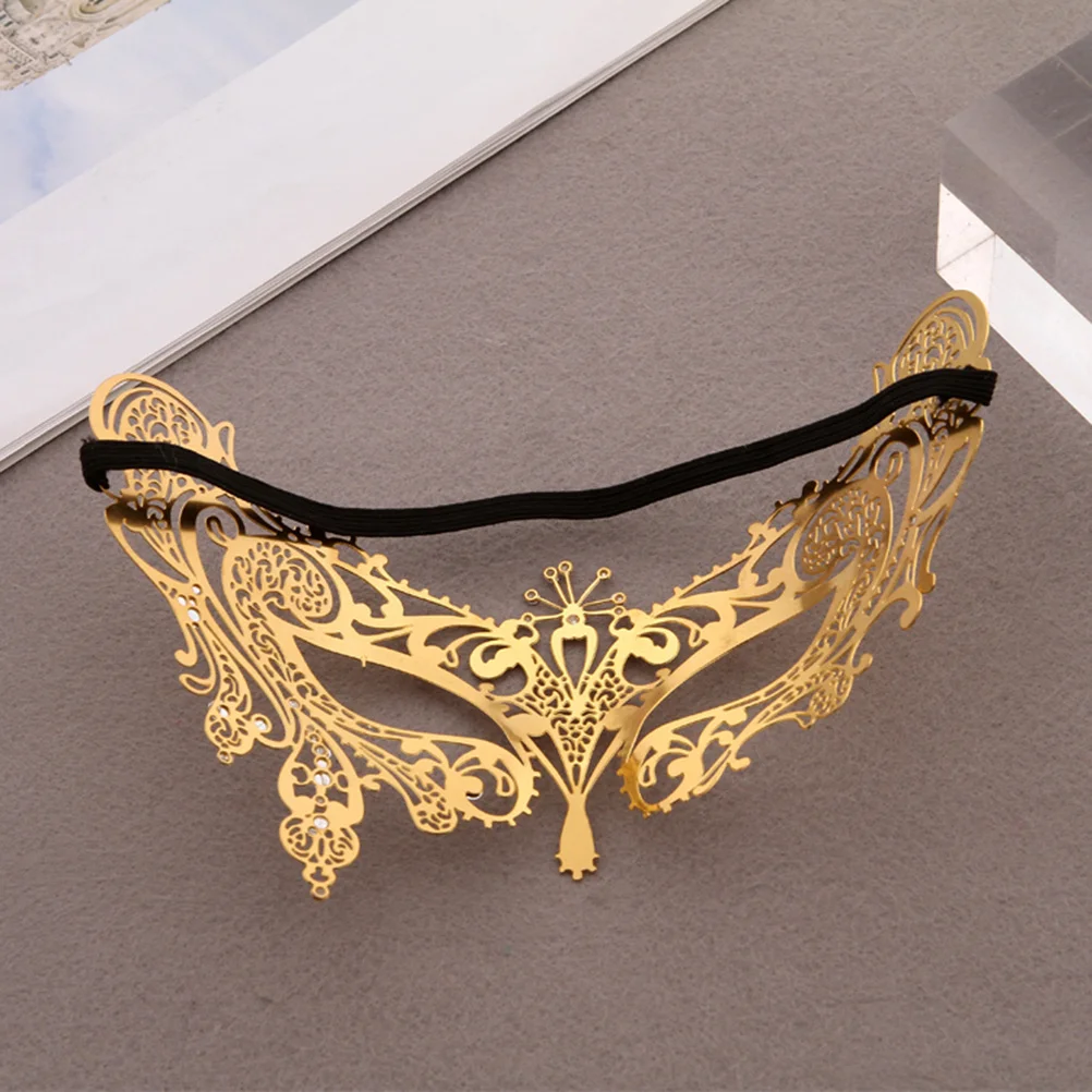 

Half Face Mask Golden Rhinestone Masquerade Carnival Party Cosplay Costume Accessory Vintage Dance Show Unique