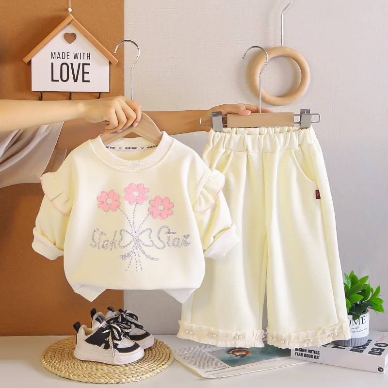 New Autumn Baby Clothes Set Children Girls Clothing Long Sleeved T-Shirt Pants 2Pcs/Sets Infant Casual Costume Kids Sportswear