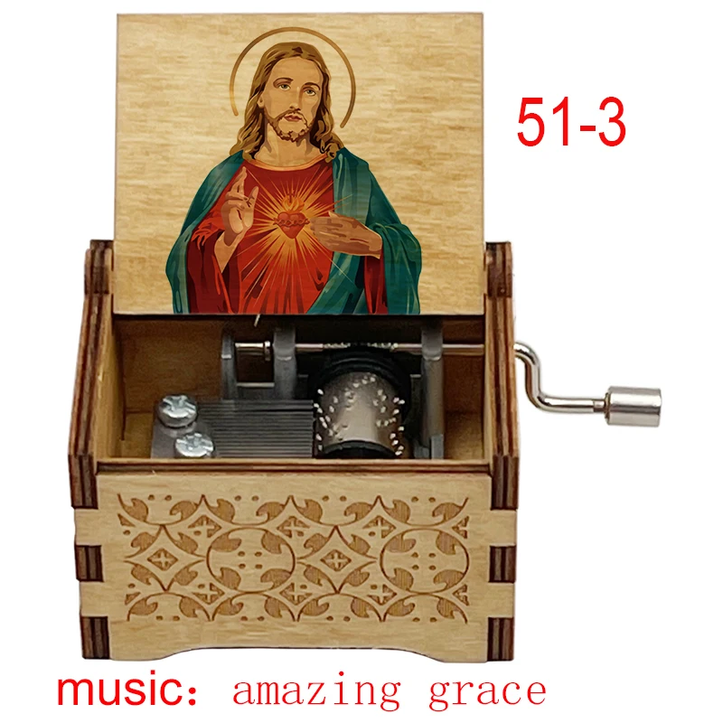 صندوق تشغيل الموسيقى المذهل، آلية Wind Up، هدايا/مجموعات فريدة من نوعها، مصنوعات صندوق موسيقي منحوتة عتيقة (نقمة مذهلة)