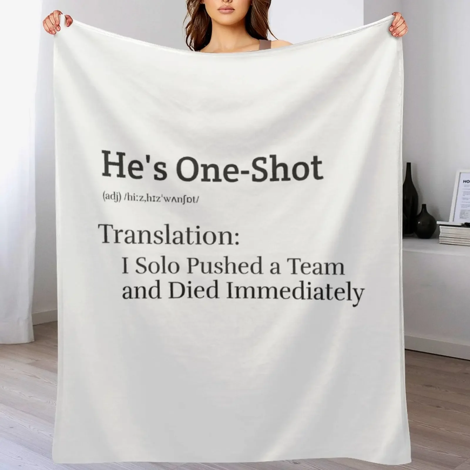 He's One Shot (Light) Throw Blanket For Sofa Thin Furrys Thermal Loose Blankets