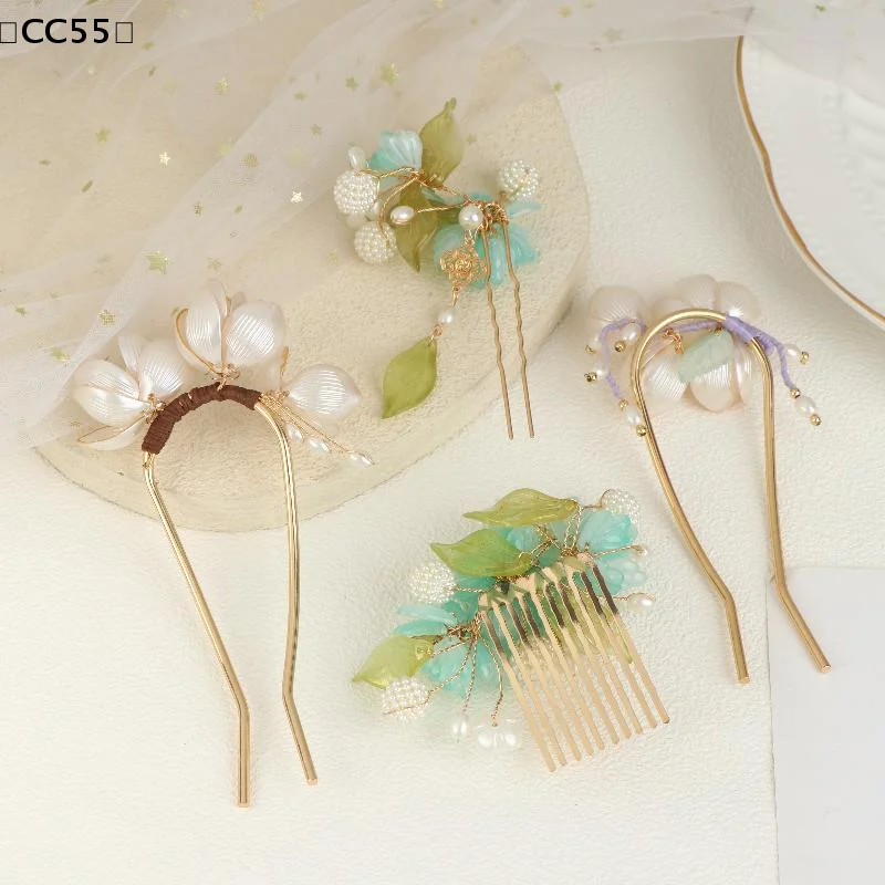 1 Stück coole Jade-Orchideen-Blumen-Haarnadel für Frauen, chinesischer Blumen-Haarstab, handgefertigter Schmuck, Haar-Accessoire, Hanfu-Haarkamm〔CC55〕
