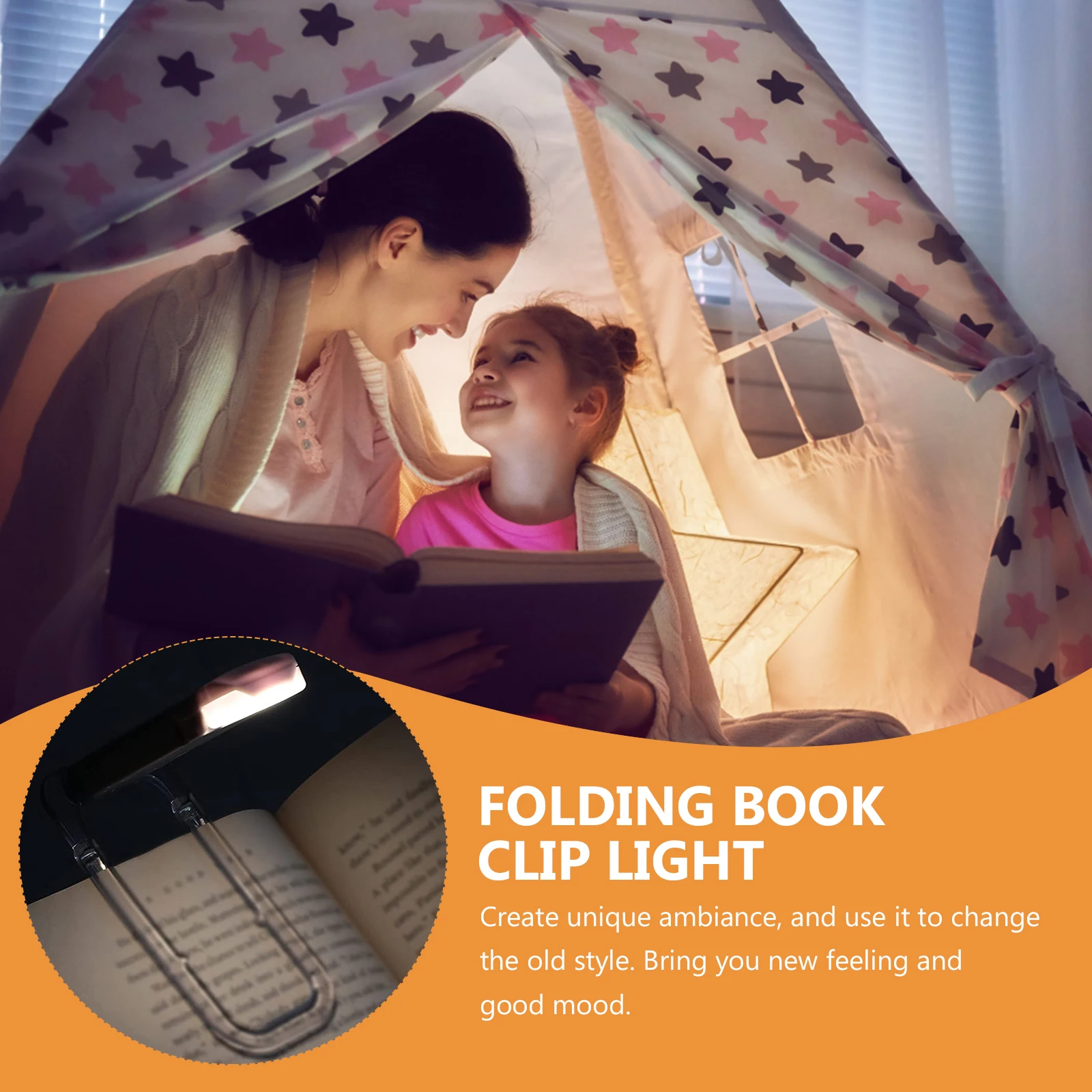 

Portable Book Clip Lamp USB Night Light Folding Small White Student Desk Energy Saving Comfortable Eye Protection Adjustable