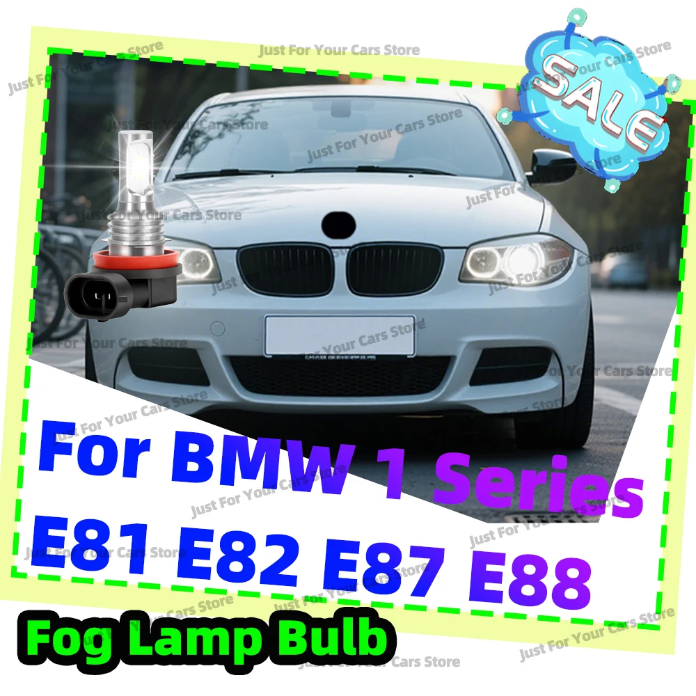 2x Led Fog Light Bulbs 6000K 12V Car FogLamps For BMW 1 Series E81 E87 Hatchback 2004-2012 E82 Coupe 2007+ E88 Convertible 2008+