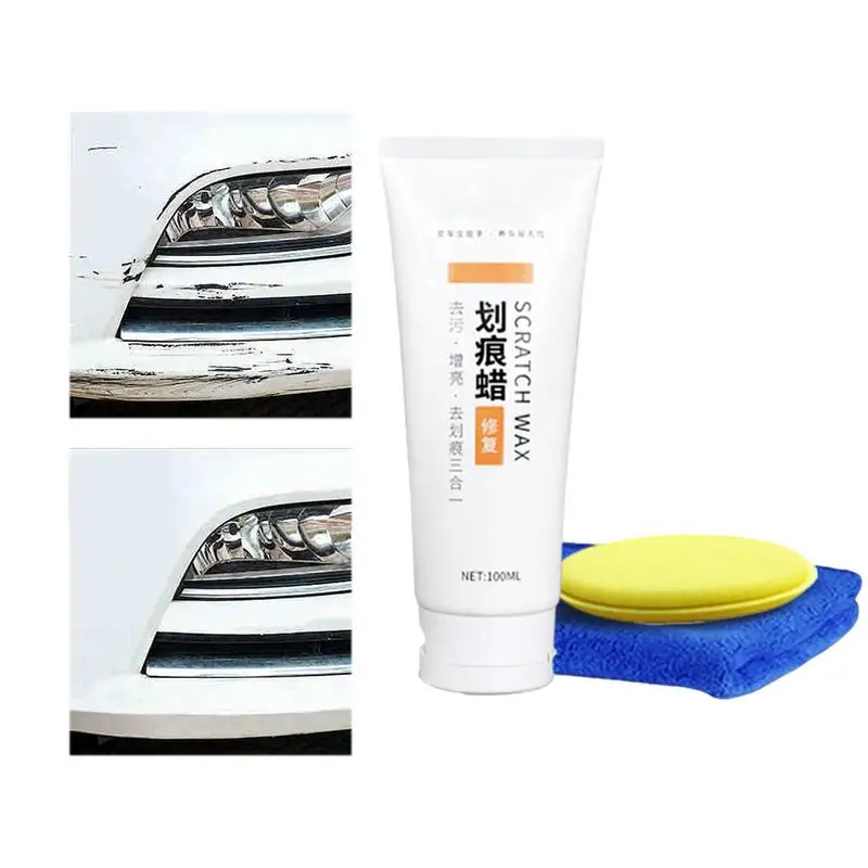 

Repair Paste Car Scratch Car Scratch Remover For Deep Scratches 100ml Rubbing Compound For Cars With Cloth And Sponge Repair