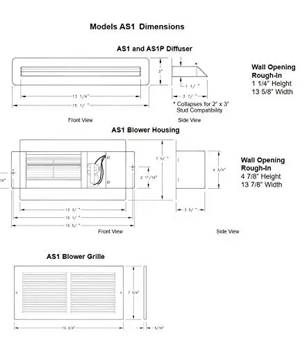 Room-To-Room Fan Ventilator, Hardwired,70