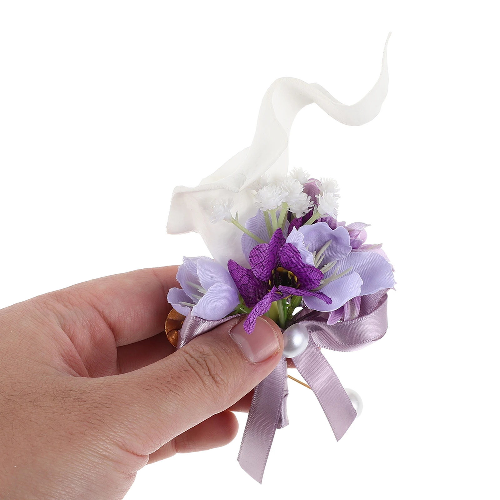 

2Pcs Calla Brooch Lily Pin Elegant Vintage Floral Lapel Pin for Women Wedding Prom Groom Suit Decoration 3D Flower Brooches