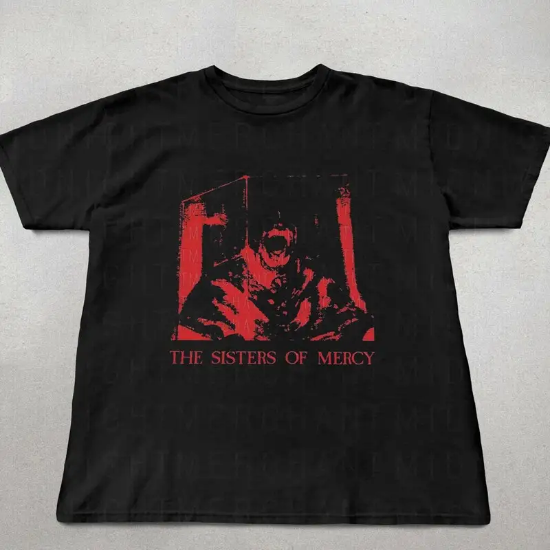 

Футболка Sisters of Mercy, футболка рок-группы 80-х годов, футболка с ретро-графикой, готические рубашки, футболка с рисунком сестры милосердия, модный хлопок унисекс