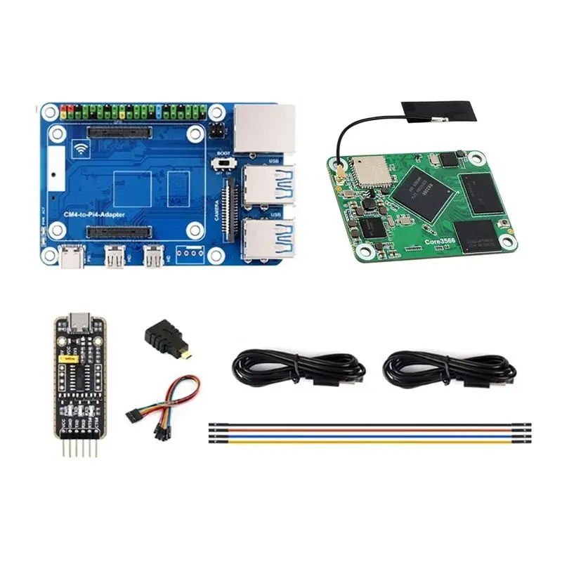 AT05-Core3566 Module Kit With Rockchip RK3566 Quad-Core Processor High-Performance Computing For Raspberry Pi CM4 US PLUG