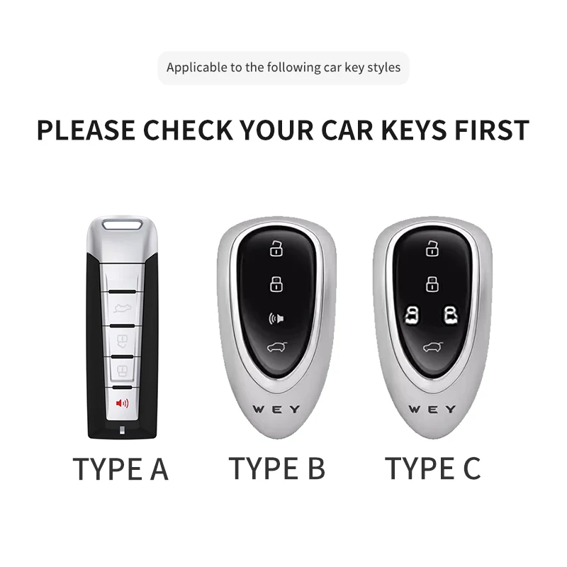 For WEY Blue Mountain Highland Mocha Latte DHT-PHEV Car Remote Key Case Fashion Trend Car Keychain Cover Shell Garnish Accessori
