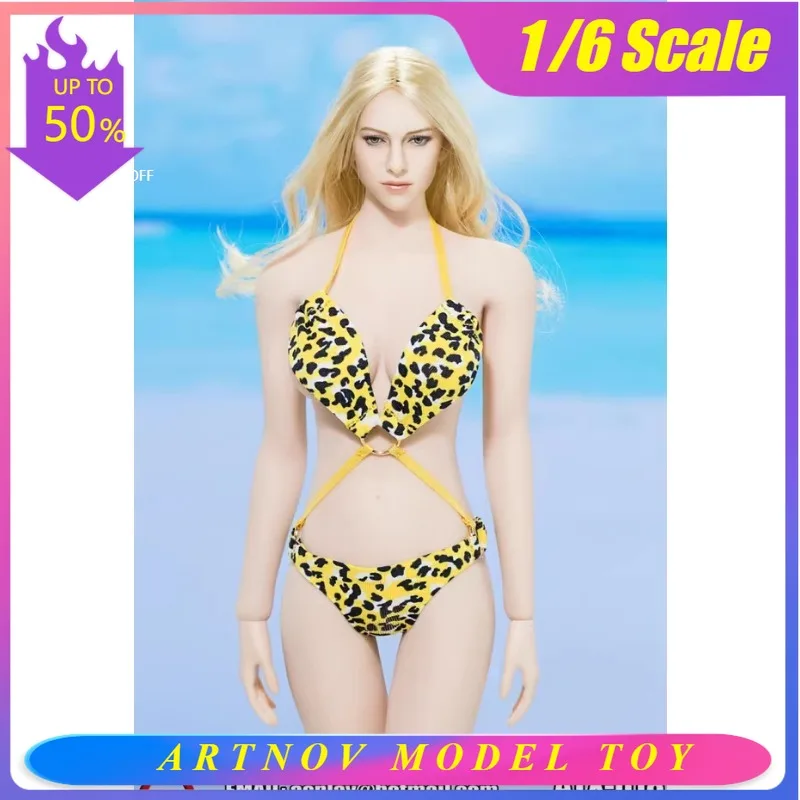 

1/6 ACPLAY Female Soldier Sexy Leopard Bikini Swimsuit Set fit for 12inch Female Action Figure Body