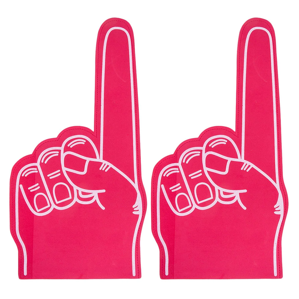 2 Pcs Finger Cots Football Noise Makers Foam Fingers Pointer Party Decorations Hand Cheerleading Props Giant Sports Favors