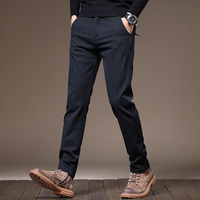 

CUMUKKIYP 2023 Men's Casual Pants Business Straight Leg Pants Spring and Autumn New Stretch Pants Brand trousers