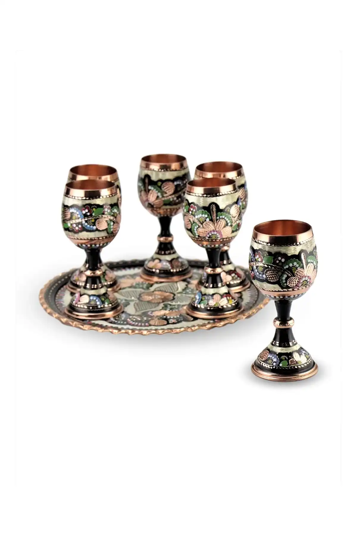 DOLBOVI rose flower copper goblet set Glasses of wine Glass