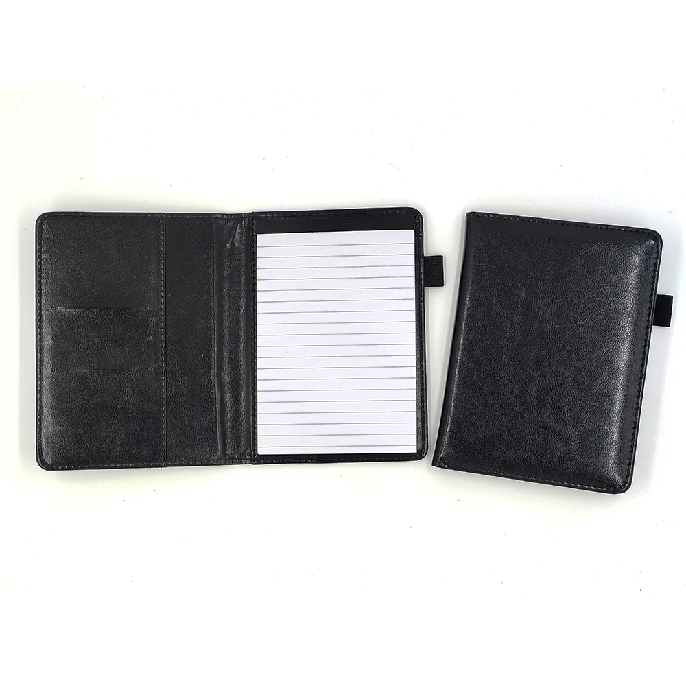 High Quality PU Leather Note Book Black A6 Portable Notepad Notebook With Pen 30 Sheets Sticky Notes Can Replaceable