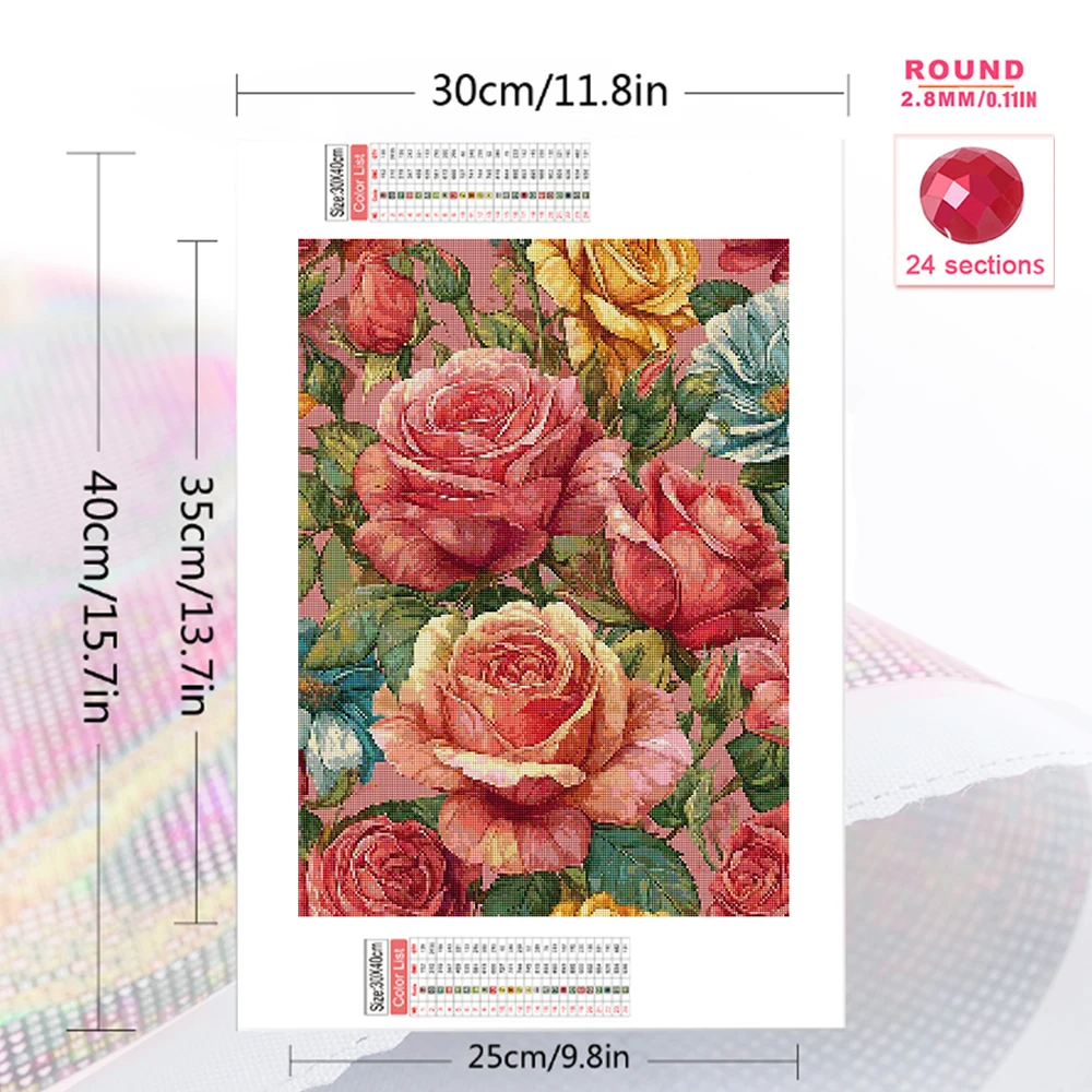 Momoart Full Drill Diamond Emb - Embroidery Rose Stitch review and price