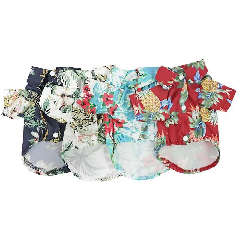 Hawaii-Stil Hundekleidung Sommer Strand-Hundeshirts für kleine und mittelgroße Hunde Welpen Katzenkleidung Ropa Perro Mops Französische Bulldogge