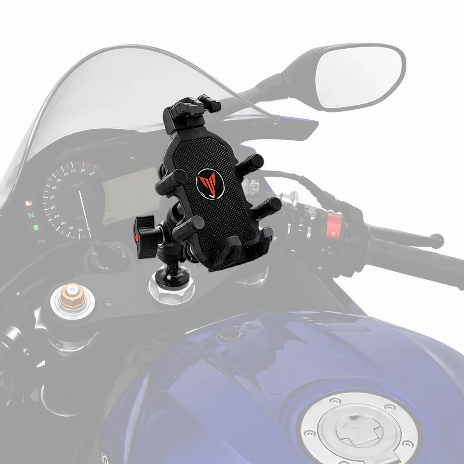 Phone Holder with Vibration Dampener for Triple Tree Stem Yoke Shock Absorber gps Mount for YZF R6 R6S R1 R1M R1S R1 le 600R