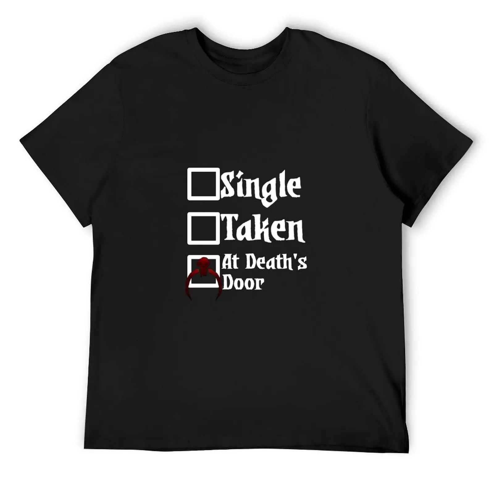 

Darkest Dungeon - Single Taken At death's door (for Black and other coloured shirts!) T-Shirt Blouse mens funny t shirts