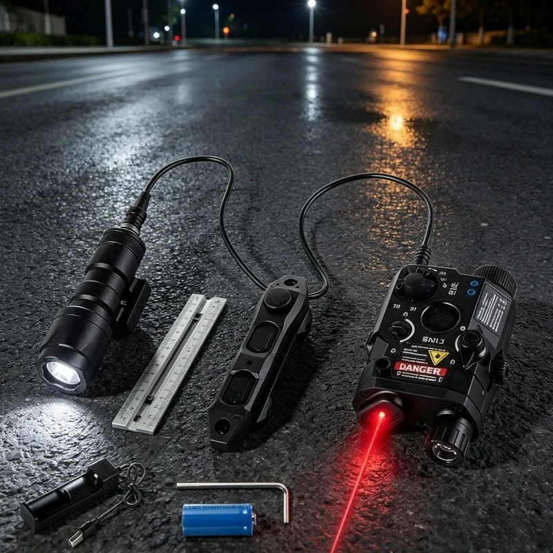 Elegant‑Contour High‑Reliability Alloy Accessories Flashlight with Control Cable for Hobby Collection