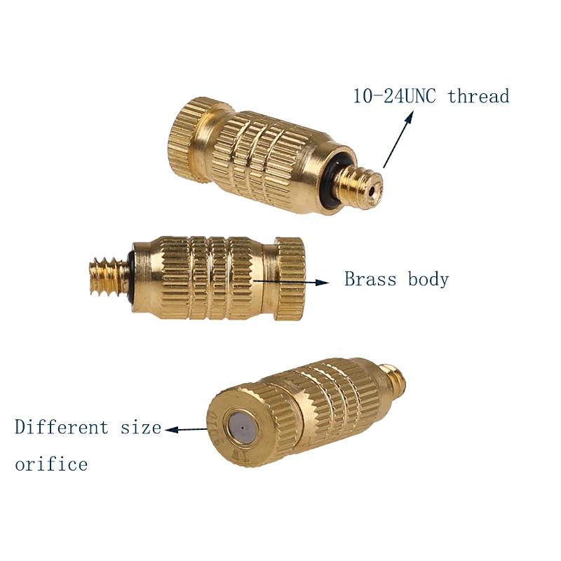 50Pcs Hoge Druk 25-80bar Mist Verneveling Nozzle 0.1-0.8Mm Verstuiver Kas Bevochtigen Waternevel Patio Mist Systeem